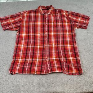 Enyce Shirt Mens XL  (50x31) Plaid Button Up Short Sleeve Casual